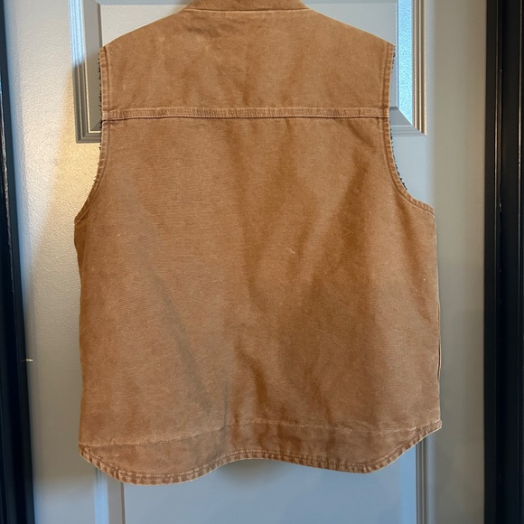 Carhartt Men's Washed Duck Sherpa Lined Work Vest Size L - Picture 2 of 11